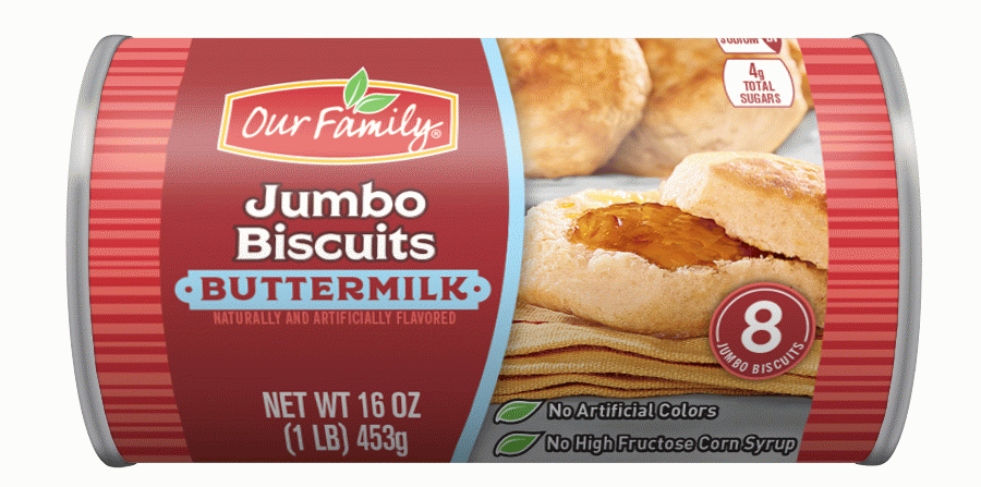 Our Family Jumbo Buttermilk flavored biscuit dough, 8-count Full-Size Picture